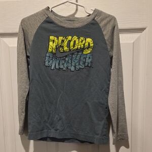 Nike Kids Blue and Gray Long Sleeve Tee